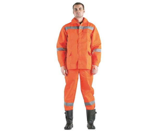  Рабочий сигнальный костюм дорожника, оранжевый с СОП