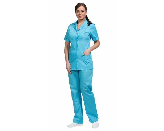  Комплект медицинской одежды, светло-голубой с васильковым